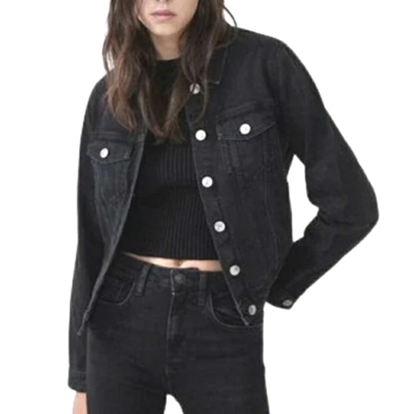 Zara Jackets & Coats Zara Black Denim Jean Jacket Poshmark